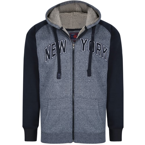 KAM  New York Sherpa Hoody Blau